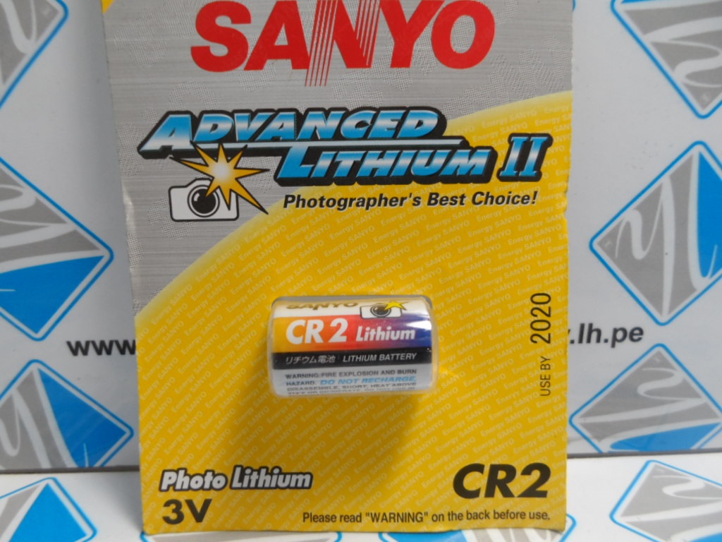 CR2    Batería, Cylindrical; Lithium; 3V; 750mAh
